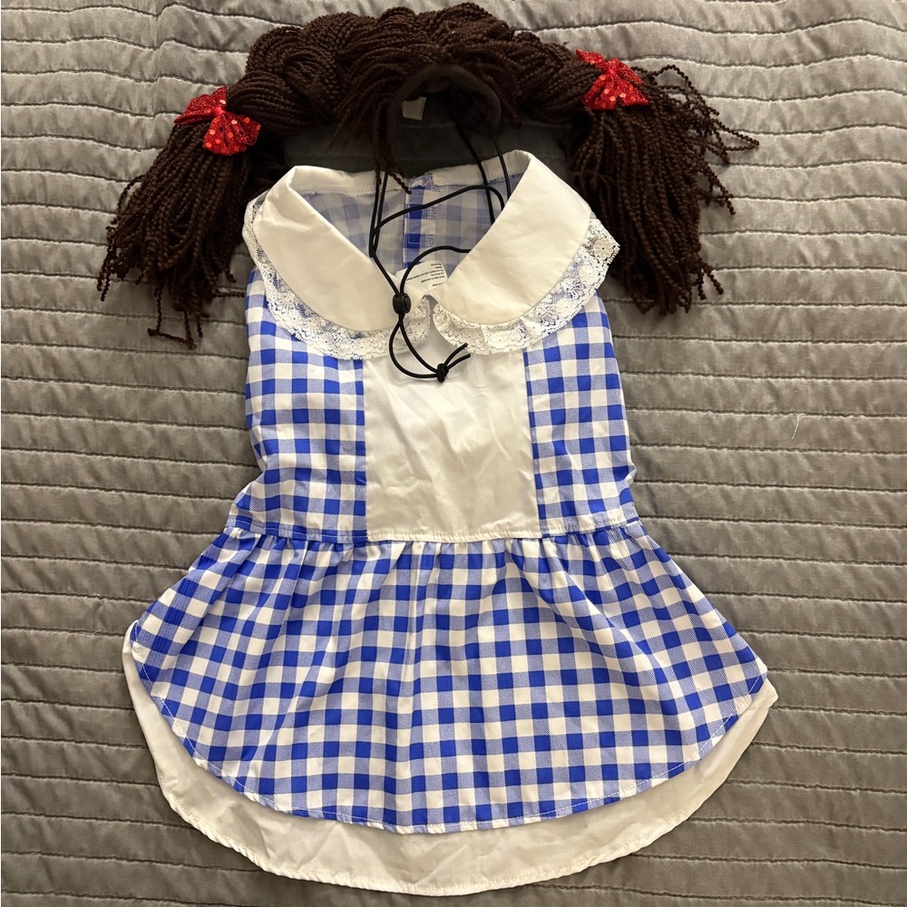 Dog Wizard of Oz Dorothy Dress & Wig!